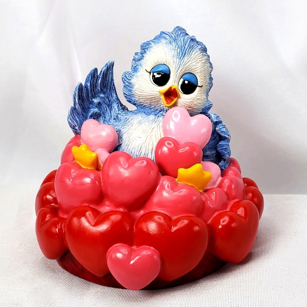 Sonshine Promises Blue Bird Figurine #2186 "I Love You With All‎ My Hearts" 1998